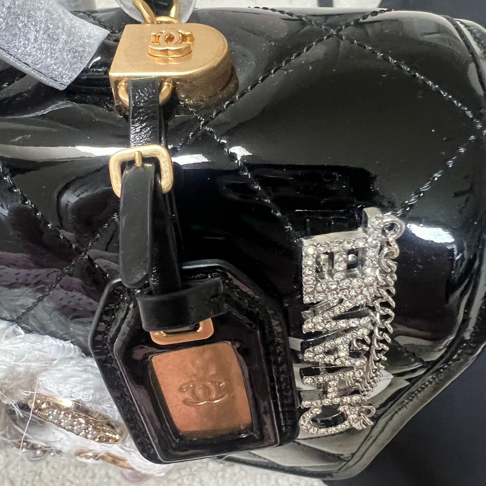 COPY Chanel Black Quilted Bag with Embellishments - Picture 7 of 9